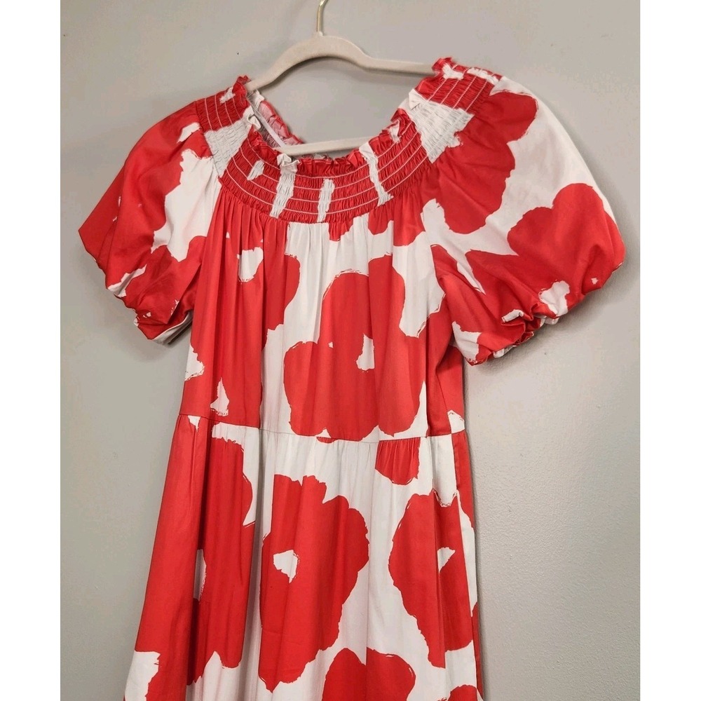 Crosby Mollie Burch Orange And White Gen Maxi Dress Poppy W/pockets Preppy *Read - Picture 2 of 15